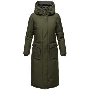 NAVAHOO Zimný kabát 'Wolkenfrost XIV'  tmavozelená