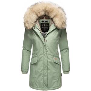 NAVAHOO Zimný kabát 'Cristal'  svetlobéžová / svetlozelená