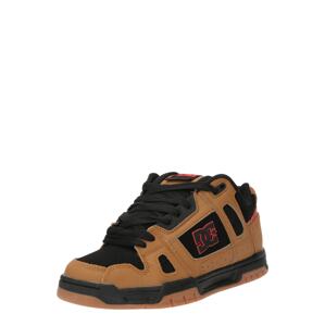 DC Shoes Nízke tenisky 'STAG'  karamelová / červená / čierna