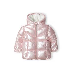 MINOTI Zimná bunda  svetloružová / biela