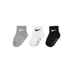 Nike Sportswear Ponožky 'SWOOSH'  sivá melírovaná / čierna / biela