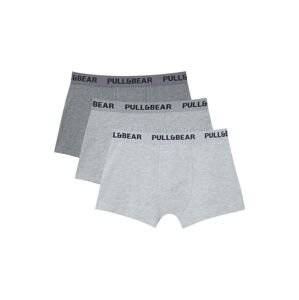 Pull&Bear Boxerky  sivá / svetlosivá / čierna