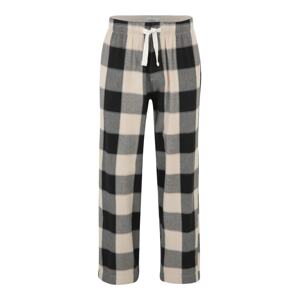Abercrombie & Fitch Pyžamové nohavice  béžová / čierna