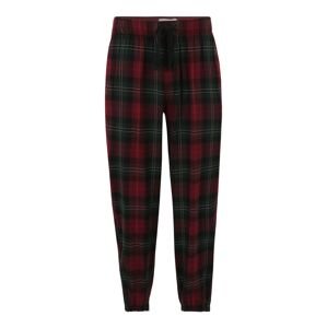 Abercrombie & Fitch Pyžamové nohavice  jedľová / červená / čierna