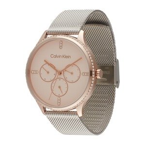 Calvin Klein Analógové hodinky  telová / strieborná / biela
