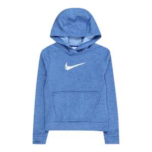 NIKE Športový sveter 'MULTI+'  modrá melírovaná / biela