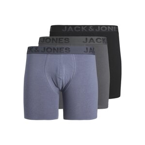 JACK & JONES Boxerky 'SHADE'  modrá melírovaná / sivá melírovaná / čierna