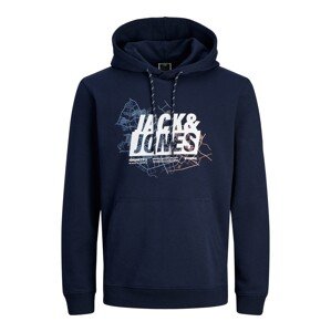 JACK & JONES Mikina  námornícka modrá / fialová / čierna / biela
