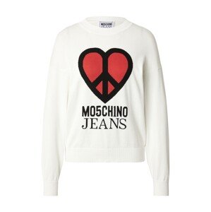 Moschino Jeans Sveter  červená / čierna / biela