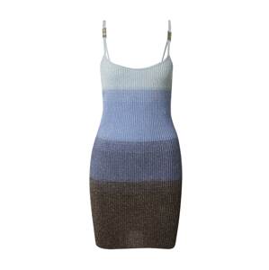 GCDS Pletené šaty  modrá / modrosivá / pastelovo modrá / čierna
