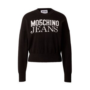 Moschino Jeans Sveter  čierna / biela