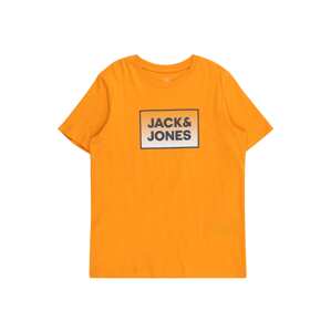 Jack & Jones Junior Tričko 'STEEL'  oranžová / čierna / biela