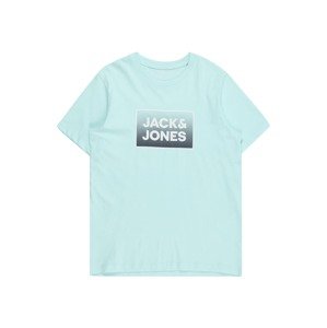 Jack & Jones Junior Tričko 'STEEL'  tyrkysová / sivá melírovaná