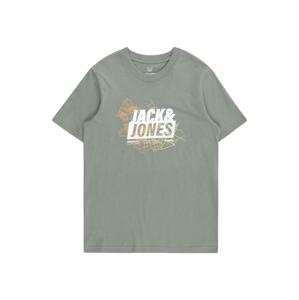 Jack & Jones Junior Tričko  žltá / kaki / oranžová / biela