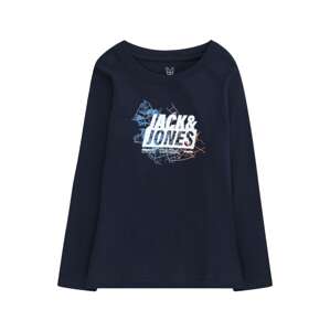 Jack & Jones Junior Tričko 'COMAP'  modrá / námornícka modrá / pastelovo oranžová / biela