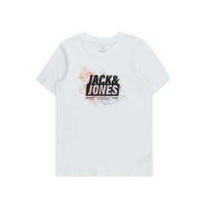 Jack & Jones Junior Tričko  fialová / oranžová / čierna / šedobiela