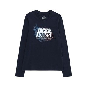 Jack & Jones Junior Tričko  námornícka modrá / svetlomodrá / koralová / biela