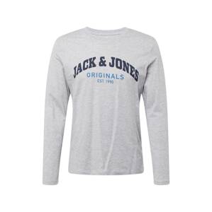 JACK & JONES Tričko 'BRAD'  námornícka modrá / svetlomodrá / svetlosivá