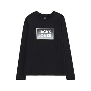 Jack & Jones Junior Tričko 'STEEL'  sivá / čierna / biela