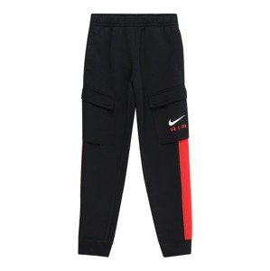 Nike Sportswear Nohavice 'AIR'  červená / čierna / biela