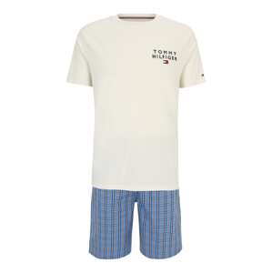 Tommy Hilfiger Underwear Krátke pyžamo  svetlobéžová / námornícka modrá / oranžová / červená