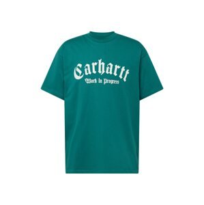 Carhartt WIP Tričko 'Onyx'  smaragdová / vaječná škrupina