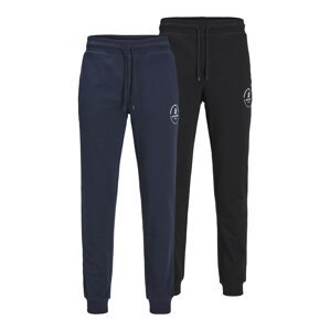 JACK & JONES Športové nohavice 'GORDON SWIFT'  námornícka modrá / čierna / biela