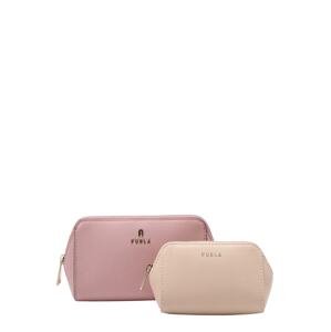 FURLA Kozmetická taška 'ARES'  béžová / zlatá / pitaya