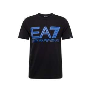 EA7 Emporio Armani Tričko  kráľovská modrá / pastelovo modrá / čierna / biela