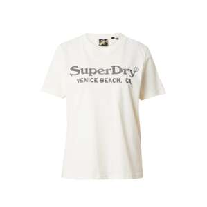 Superdry Tričko  krémová / sivá