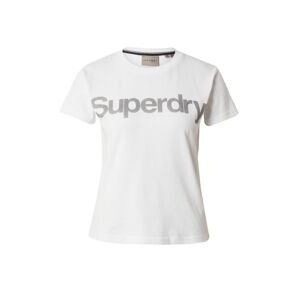 Superdry Tričko  tmavosivá / prírodná biela