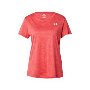 UNDER ARMOUR Funkčné tričko 'Twist'  červená melírovaná / biela