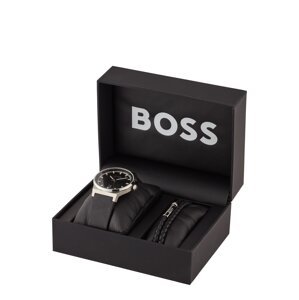 BOSS Black Analógové hodinky 'BOSS'  čierna / strieborná
