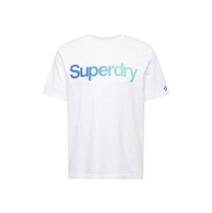 Superdry Tričko  modrá / vodová / biela
