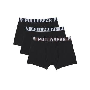Pull&Bear Boxerky  hnedá / svetlosivá / čierna