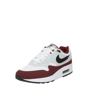 Nike Sportswear Nízke tenisky 'Air Max 1'  vínovo červená / čierna / biela / prírodná biela