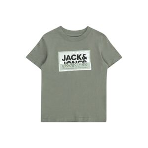 Jack & Jones Junior Tričko  olivová / čierna / šedobiela