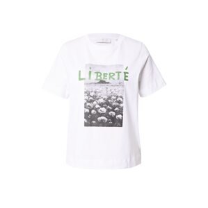 Rich & Royal Tričko 'Liberté'  sivá / zelená / biela