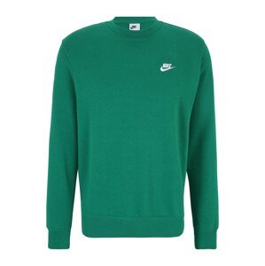 Nike Sportswear Mikina 'Club Fleece'  zelená melírovaná / biela
