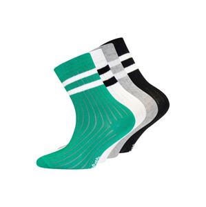EWERS Ponožky  svetlosivá / zelená / čierna / biela