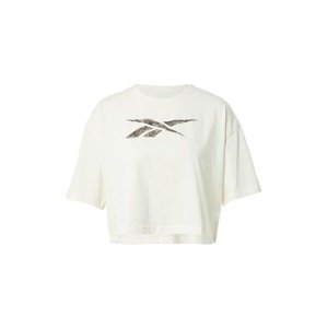 Reebok Sport Funkčné tričko  sivá / olivová / biela