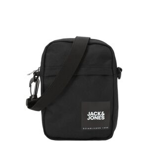 JACK & JONES Taška cez rameno 'Jamie'  čierna / biela