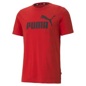 PUMA Tričko 'Essential'  červená / čierna