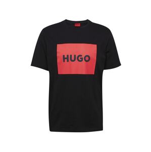 HUGO Red Tričko 'Dulive222'  svetločervená / čierna