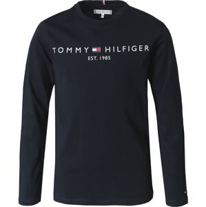 TOMMY HILFIGER Tričko 'Essential'  tmavomodrá / červená / biela