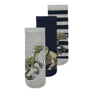 NAME IT Ponožky 'Neptun Jurassic'  sivá / zmiešané farby