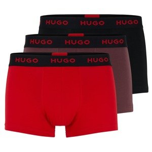 HUGO Red Boxerky  červená / burgundská / čierna