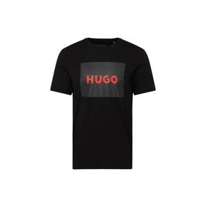 HUGO Tričko 'Dulive222'  červená / čierna