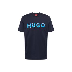 HUGO Red Tričko 'Dulivio'  azúrová / nebesky modrá / tmavomodrá