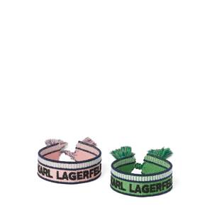 Karl Lagerfeld Náramok  trávovo zelená / ružová / čierna / biela